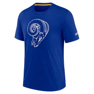 Los angeles rams nike rewind playback logo tri blend t shirt Royal M