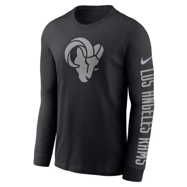 Los angeles rams nike rflctv name and logo t shirt Black L
