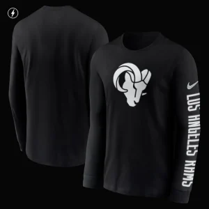 Los angeles rams nike rflctv name and logo t shirt Black M