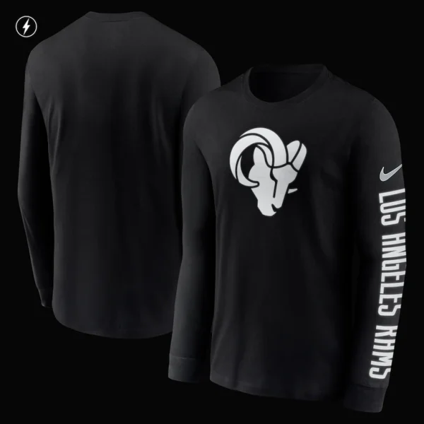 Los angeles rams nike rflctv name and logo t shirt Black M
