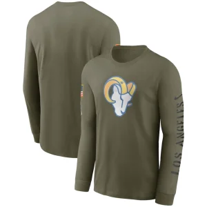 Los angeles rams nike salute to service long sleeve t shirt Olive