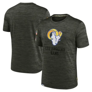 Los angeles rams nike salute to service velocity team t shirt Olive
