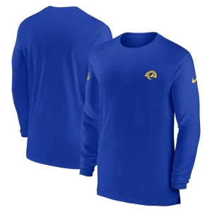 Los angeles rams nike sideline coach performance long sleeve t shirt Royal