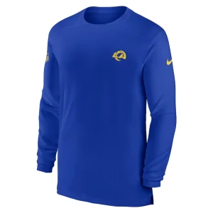 Los angeles rams nike sideline coach performance long sleeve t shirt Royal M