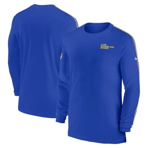 Los angeles rams nike sideline coach uv performance long sleeve t shirt Royal