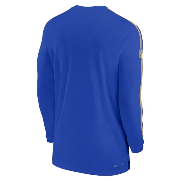 Los angeles rams nike sideline coach uv performance long sleeve t shirt Royal L