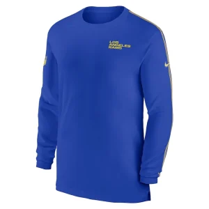 Los angeles rams nike sideline coach uv performance long sleeve t shirt Royal M