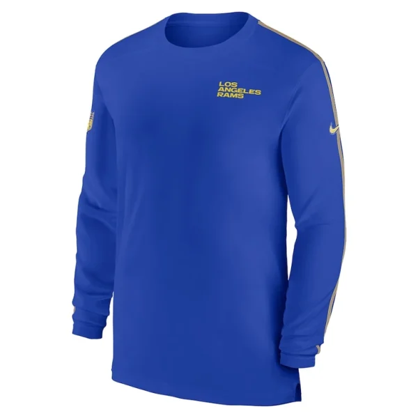 Los angeles rams nike sideline coach uv performance long sleeve t shirt Royal M