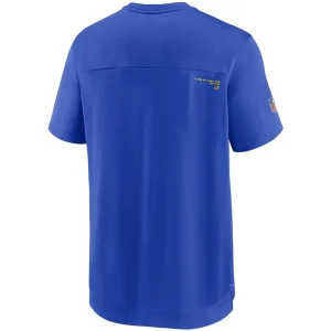 Los angeles rams nike sideline coaches performance v neck t shirt Royal L
