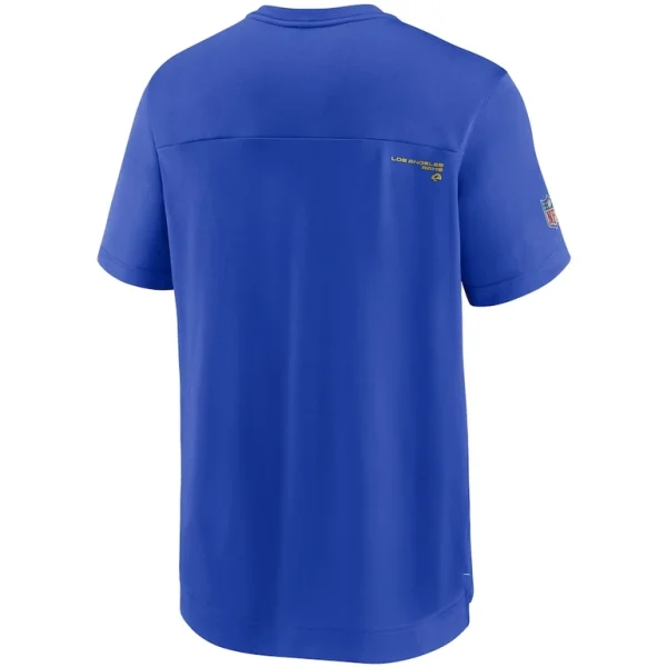 Los angeles rams nike sideline coaches performance v neck t shirt Royal L
