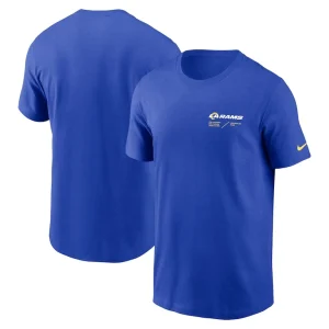 Los angeles rams nike sideline infograph lockup performance t shirt Royal