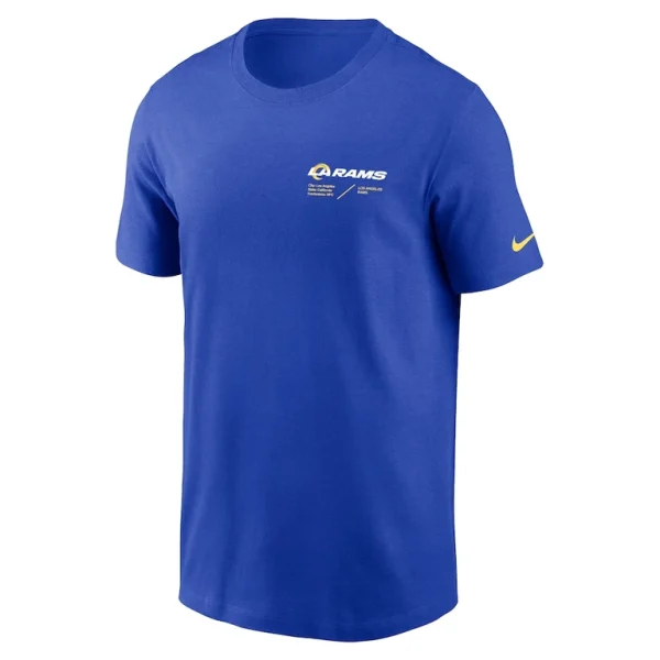 Los angeles rams nike sideline infograph lockup performance t shirt Royal S
