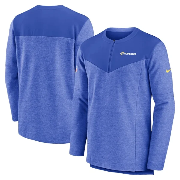 Los angeles rams nike sideline lockup performance quarter zip top Royal