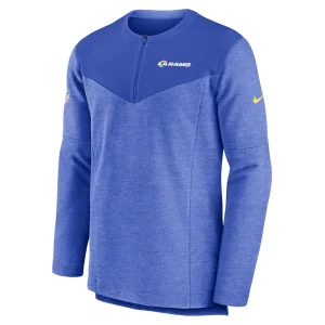 Los angeles rams nike sideline lockup performance quarter zip top Royal M