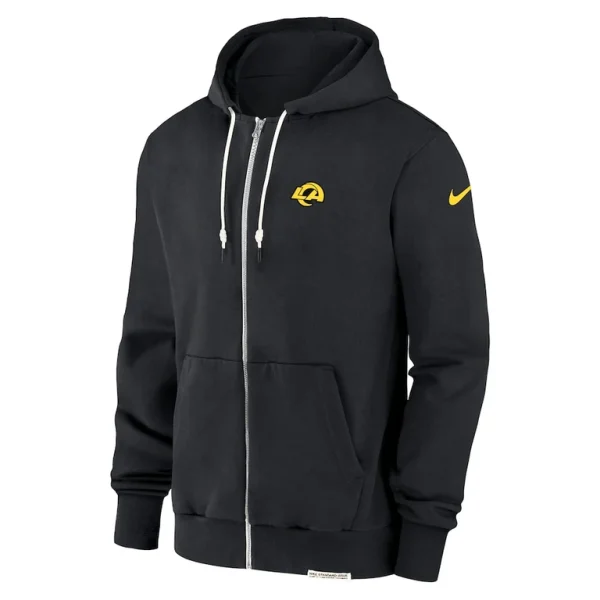 Los angeles rams nike sideline performance full zip hoodie sweatshirt Black M