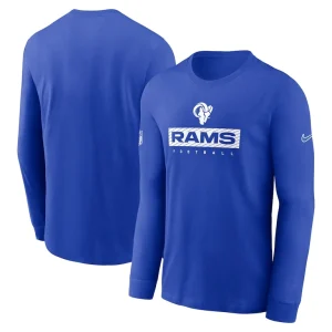 Los angeles rams nike sideline performance long sleeve t shirt Royal