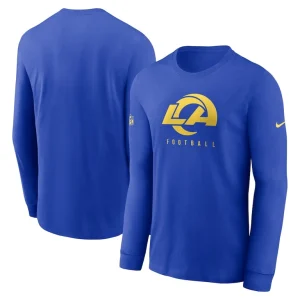 Los angeles rams nike sideline performance long sleeve t shirt Royal