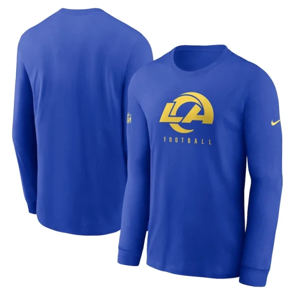 Los angeles rams nike sideline performance long sleeve t shirt Royal