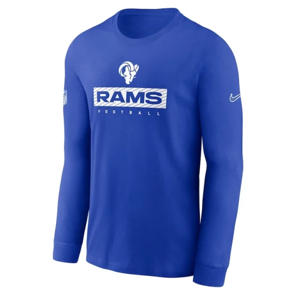 Los angeles rams nike sideline performance long sleeve t shirt Royal M