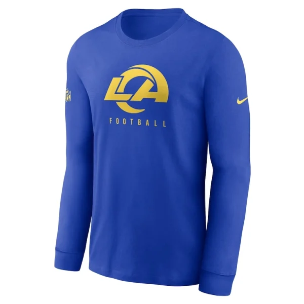 Los angeles rams nike sideline performance long sleeve t shirt Royal M