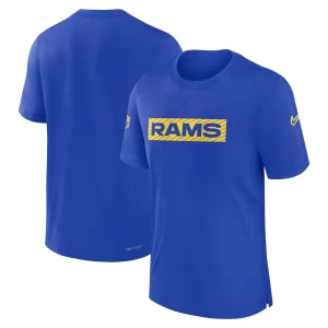 Los angeles rams nike sideline player performance t shirt Royal