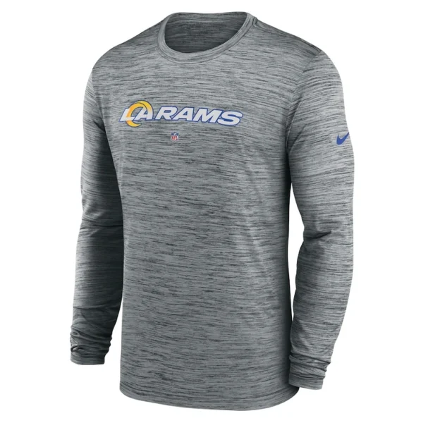 Los angeles rams nike sideline team velocity performance long sleeve t shirt Heather gray M