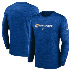Los angeles rams nike sideline team velocity performance long sleeve t shirt Royal