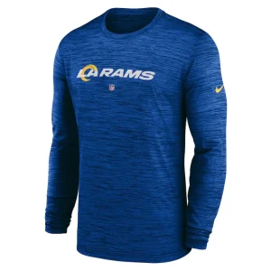 Los angeles rams nike sideline team velocity performance long sleeve t shirt Royal M