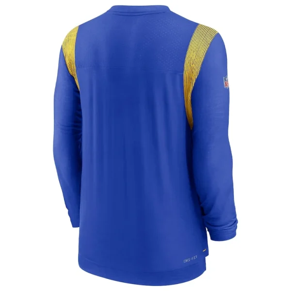 Los angeles rams nike sideline tonal logo performance player long sleeve t shirt Royal L
