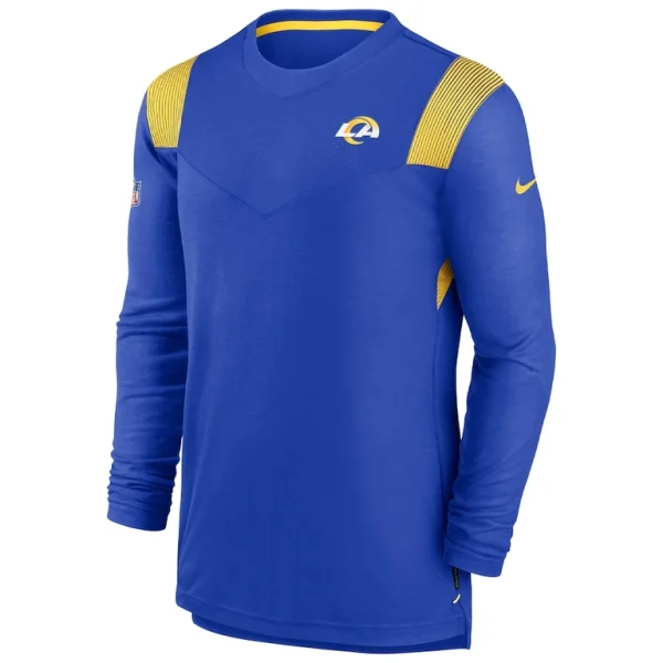 Los angeles rams nike sideline tonal logo performance player long sleeve t shirt Royal M
