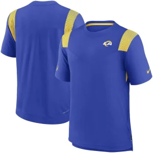 Los angeles rams nike sideline tonal logo performance player t shirt Royal