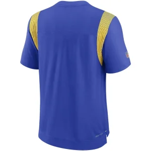 Los angeles rams nike sideline tonal logo performance player t shirt Royal L