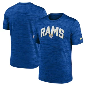 Los angeles rams nike sideline velocity athletic stack performance t shirt Royal
