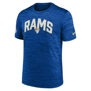 Los angeles rams nike sideline velocity athletic stack performance t shirt Royal M