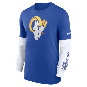 Los angeles rams nike slub fashion long sleeve t shirt Heather royal M