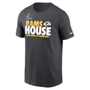 Los angeles rams nike super bowl lvi champions alternate local pack t shirt anthracite Multi M