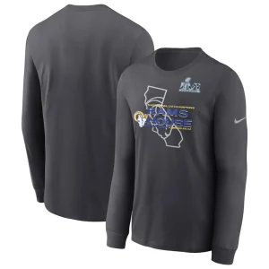 Los angeles rams nike super bowl lvi champions hometown long sleeve t shirt anthracite Multi