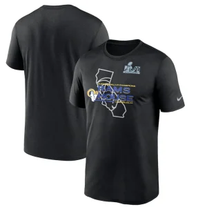 Los angeles rams nike super bowl lvi champions hometown t shirt Black