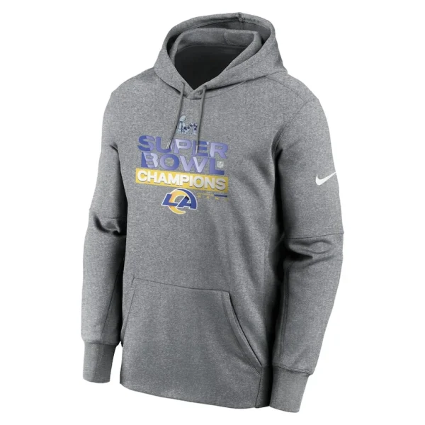 Los angeles rams nike super bowl lvi champions locker room trophy collection pullover hoodie Heathered charcoal M