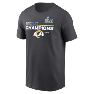 Los angeles rams nike super bowl lvi champions roster t shirt anthracite Multi M