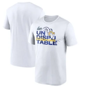 Los angeles rams nike super bowl lvi champions slogan t shirt White
