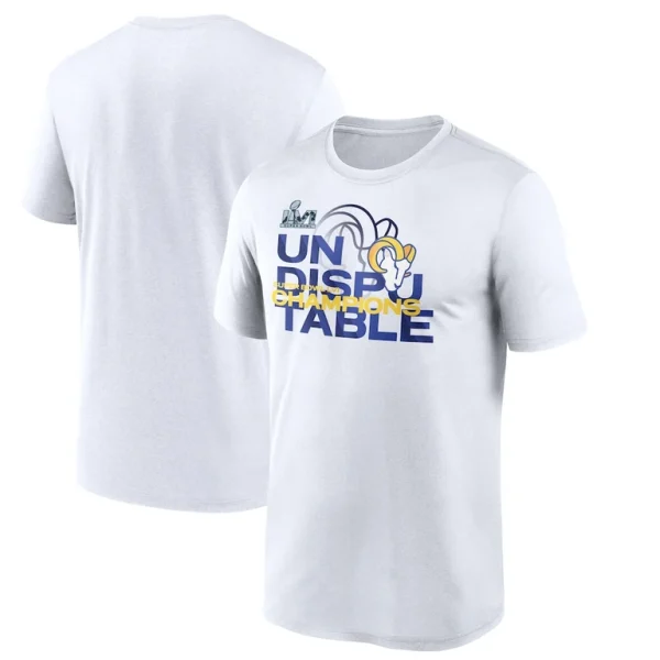 Los angeles rams nike super bowl lvi champions slogan t shirt White