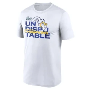 Los angeles rams nike super bowl lvi champions slogan t shirt White M