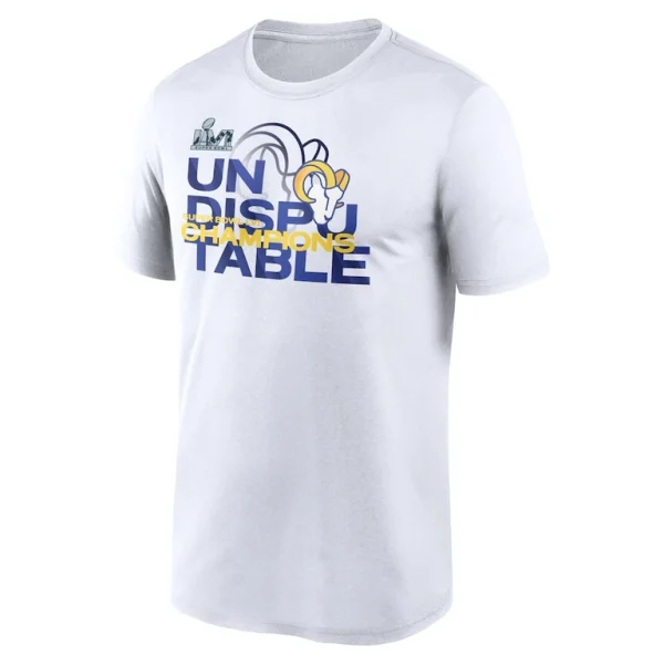 Los angeles rams nike super bowl lvi champions slogan t shirt White M