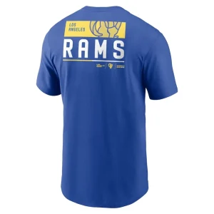 Los angeles rams nike team incline t shirt Royal L