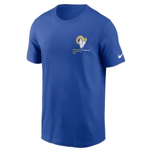 Los angeles rams nike team incline t shirt Royal M
