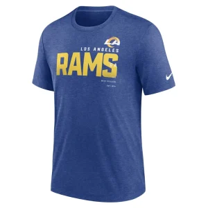 Los angeles rams nike team tri blend t shirt Heather royal M