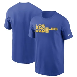 Los angeles rams nike team wordmark t shirt Royal