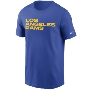 Los angeles rams nike team wordmark t shirt Royal M
