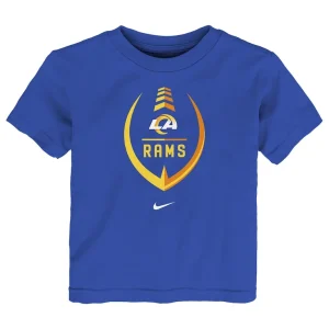 Los angeles rams nike toddler football wordmark t shirt Royal 3T